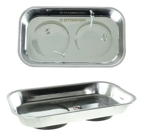 Bandeja Magnética Starfer 240x140mm Aço Inox para Peças Metálicas