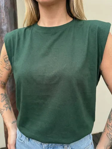 Camiseta Aveloz Feminina Muscle Tee Verde Militar