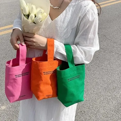 Bolsas Casuais de Lona, Bolsas de Ombro e Transversais, Bolsa Shopper de Grande Capacidade, Bolsas de Ombro e Transversais com Letras
