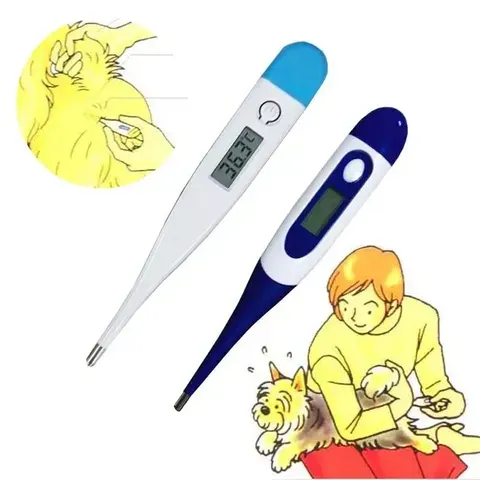 1pc profissional led pet cão gato termômetro eletrônico seguro molhado seco termômetro veterinário equipamentos médicos para animais de estimação