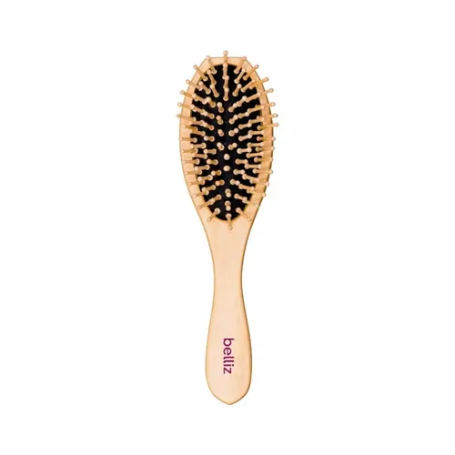 Escova de Cabelo Belliz Wood Oval Cerdas de Madeira