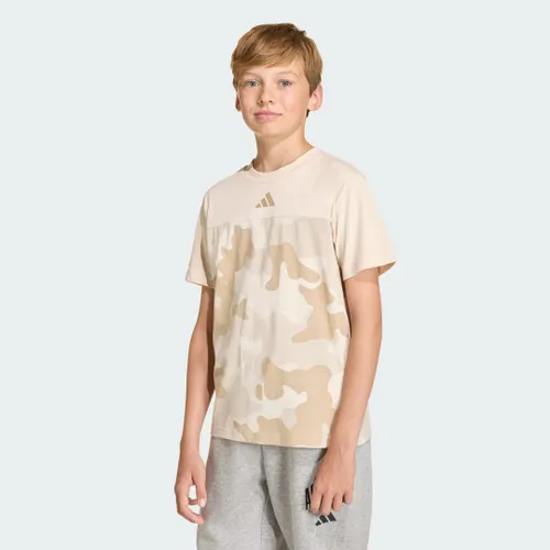 Camiseta Camuflada Algodão Seasonal Essentials Infantil Kids adidas