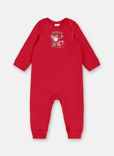Macacão Essentials Bebê em Suedine Premium Vermelho