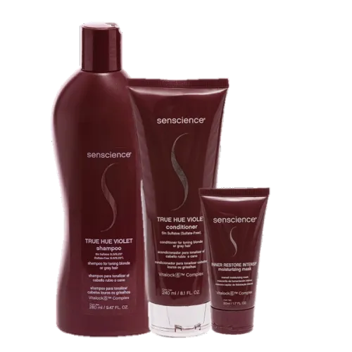 Kit Senscience True Hue Violet Duo Home Care e Inner Restore Intensif Máscara 50ml