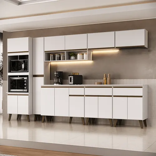 Armário de Cozinha Completa Atlanta House Carraro Branco