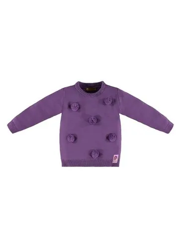 Blusão Feminino Infantil em Tricot Roxo