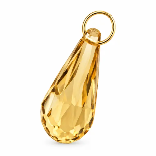 Pingente 1,9 cm Gota Citrino em Ouro 18K