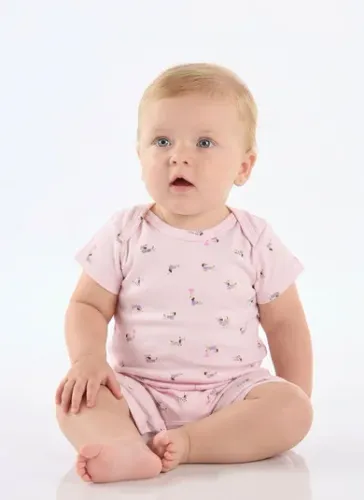 Macaquinho em Suedine Essentials para Bebê Menina (Rosa) Up Baby