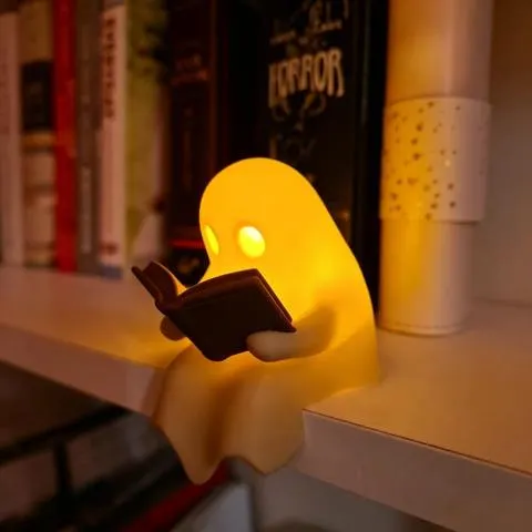Luminária de Livro Fantasma de Halloween, Enfeite de Mesa, Luz Noturna Fofa, Decoração, Presente para Quarto Infantil e Festa