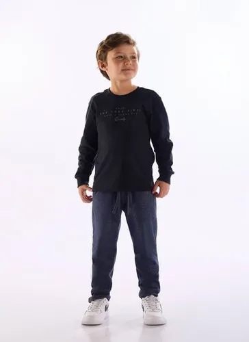Camiseta masculina básica com estampa 3D Preto