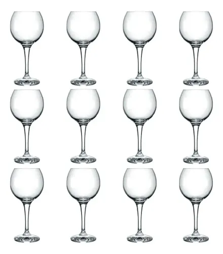 Jogo 12 Taças Vinho Celebra Nadir Vidro Transparente Restaurante Bar