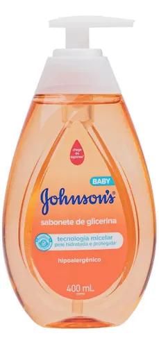 Sabonete Líquido Glicerina da Cabeça aos Pés Johnson's Baby, 400ml