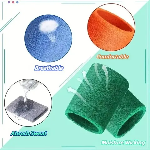 8×10cm Toalha, Munhequeiras Esportivas, Faixas de Suor para Tênis, Protetor de Punho para Basquete, Vôlei, Padel, Fitness, Faixas de Suor, Munhequeira de Padel