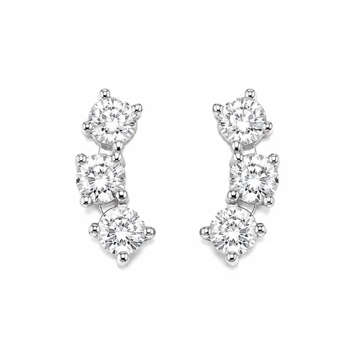 Brinco Três Redondos 3 mm Zircônia