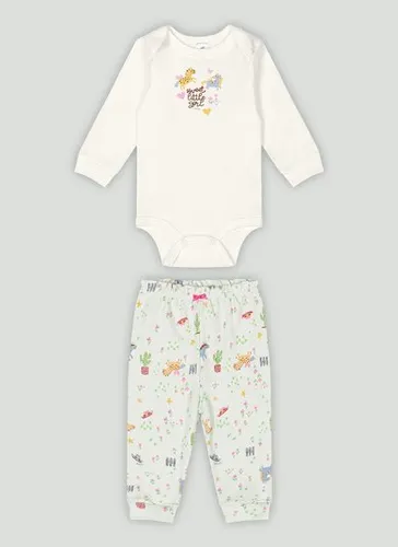 Conjunto Essentials Body e Calça para Bebê Menina (Off White) Up Baby