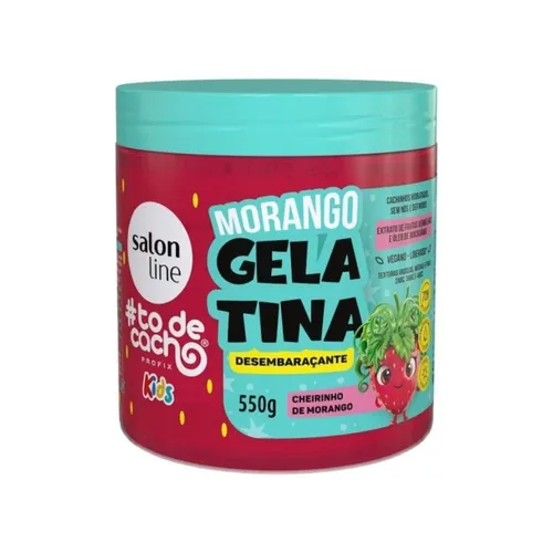 Gelatina Capilar Salon Line Kids Morango Desembaraçante 550g