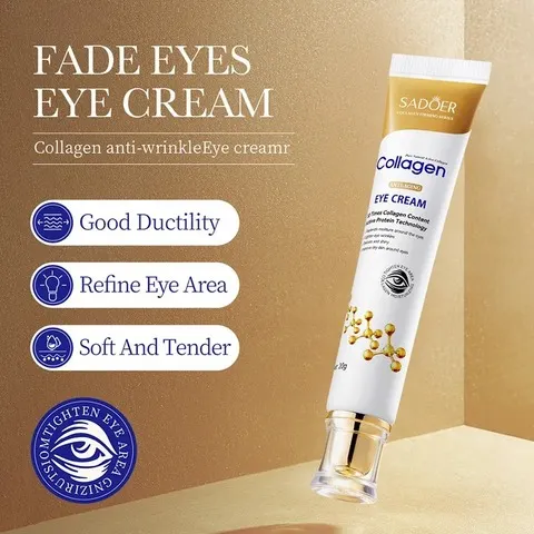 Sadoer colágeno creme para os olhos retinol creme para os olhos anti círculos escuros saco de olho endurecimento da pele hidratante cuidados com a pele para cuidados com os olhos