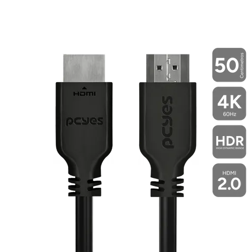 Cabo HDMI PCYES 2.0 4K 60Hz 50cm PHM20-05
