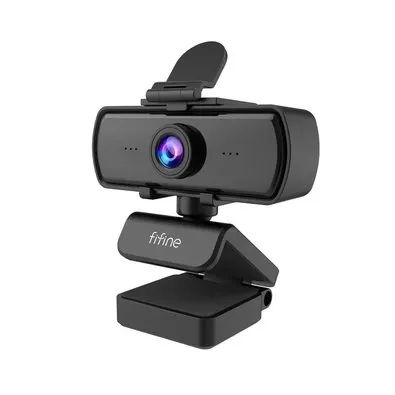 Webcam Fifine K420, 1440p 2K, 30 FPS, com Microfone, USB, com Cobertura de Privacidade, Preto - K420