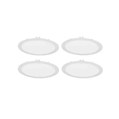 Kit 4 Plafons Led Embutir Redondo 24W Branco Yamamura