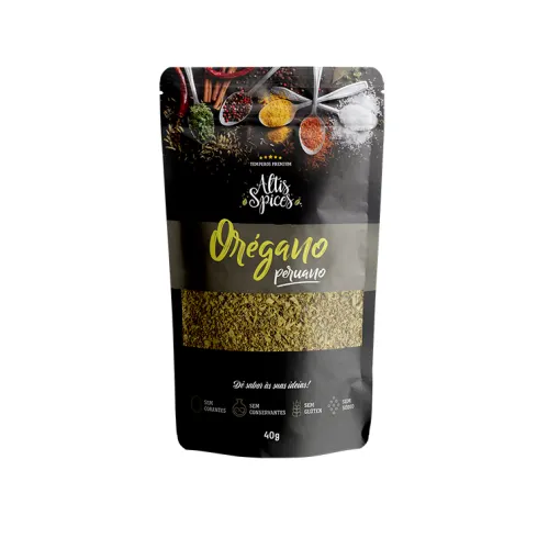 Orégano Peruano Altis Spices 40g Stand Up Pouch com Ziper