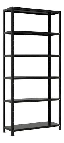 Estante Prateleira Aço Preto Modelo Multiuso 6 Bandejas 90cm Romero