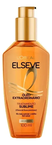 L'Oréal Paris Elseve Óleo Extraordinário 100ml - Leave In Anti Frizz Protetor Térmico Tratamento Reconstrutor para Todos os Tipos de Cabelo