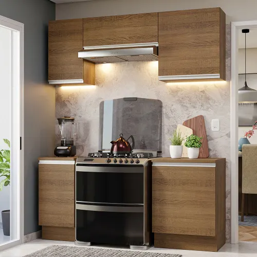 Armário de Cozinha Compacta 180cm Rustic Glamy Madesa 12