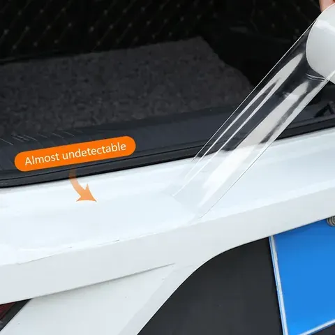 Adesivos de carro protetor de soleira de porta universal adesivo de borda de porta de carro anti risco filme de proteção de para-choque de carro acessórios de estilo de carro