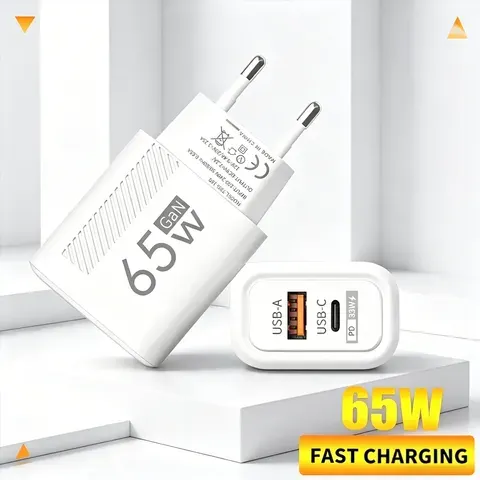 Carregador rápido USB, adaptador de carregador de parede tipo C, carregador rápido PD 3.0, carregador com porta C para adaptador de carregamento USB universal.