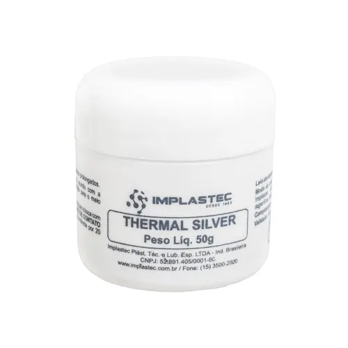 Pasta Térmica Prata Cinza Thermal Silver Implastec 50g