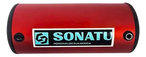 Ganzá Pequeno 8,5 X 4 Cm em Alumínio Vermelho Brilhante