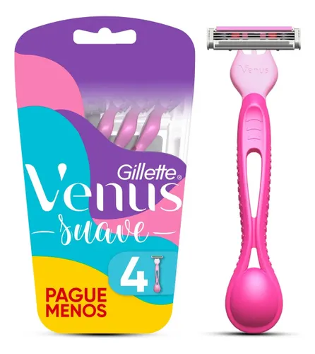 Aparelho de Depilação Descartável Gillette Venus Suave com Aloe, 4 Unidades