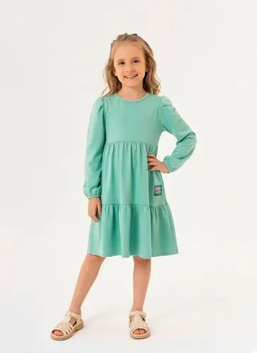 Vestido Infantil em Molecotton sem Felpa (Verde) Guloseima