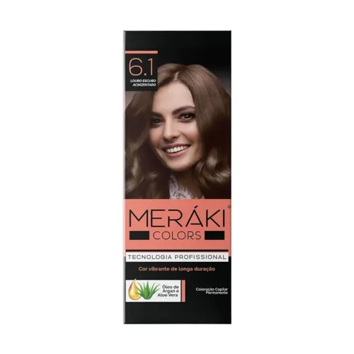 Kit Tintura Meráki Color Louro Escuro Acinzentado 6.1 125gr