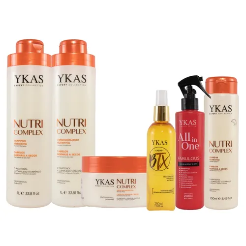 Kit Ykas Nutri Complex Grande Completo + Fabulous All In One 200 ml + Botox Capilar Líquido