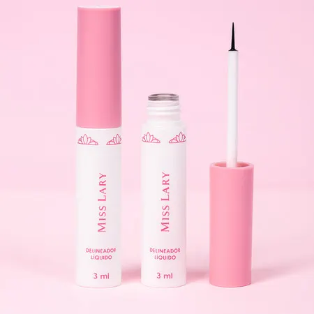 Delineado Liquido Preto 3ml Miss Lary