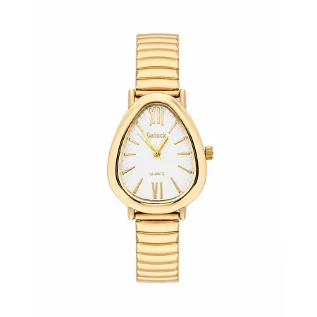 Relógio Feminino Tulipa Gold 30mm - Doluck Dourado Tendencia Virginia Moda Blogueira Elegante