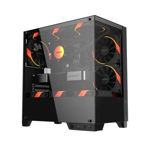 Gabinete Gamer Forcefield TWR Black Vulcan PCYes