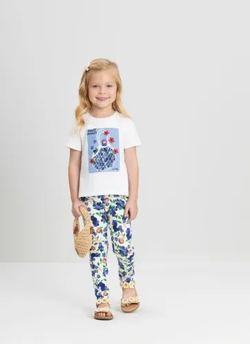 Conjunto Infantil com Blusa e Calça Legging Branco