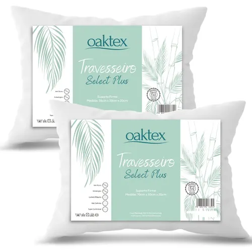Kit C/2 Travesseiros Luxo Matelado Fibra Antialérgica 50x70