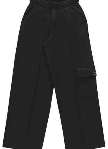 Calça Wide Leg Básica em Moletom Juvenil (Preto) Gloss