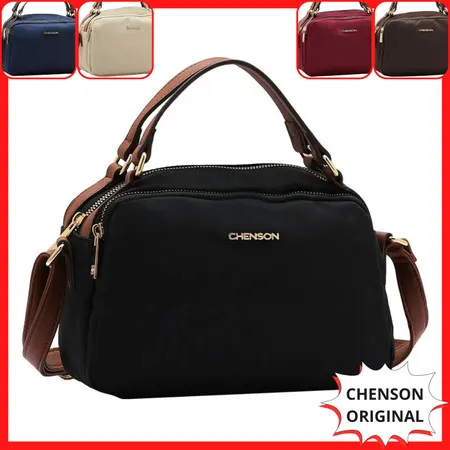 Bolsa Baú Chenson Original Microfibra Nylon Impermeável Alça Mão Ombro Tiracolo Transversal Lateral