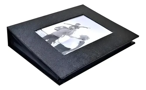 Álbum Fotográfico Luxo P/200 Fotos 10x15 Capa Personalizada Cor Preto
