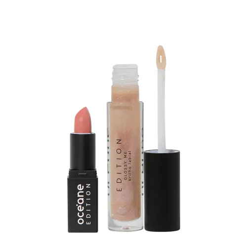 Kit Océane Edition Mini Lipstick Nude Pink e Glossy Me Glazed (2 Produtos)