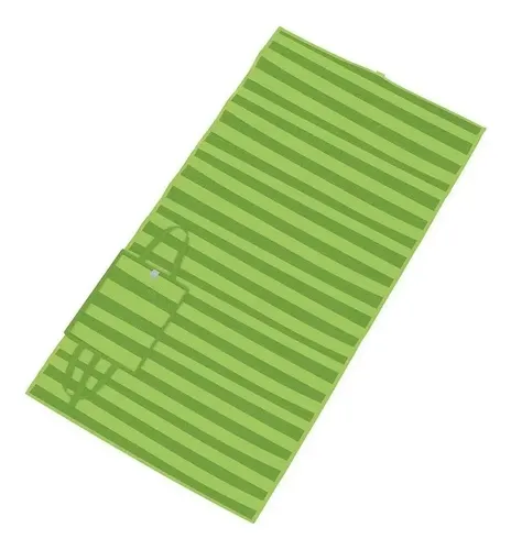 Esteira de Praia Grande Dobrável Impermeável Pp Bolsa Verde