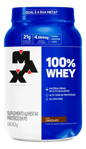 Whey Concentrado 100% Whey Protein Concentrado 900g Chocolate