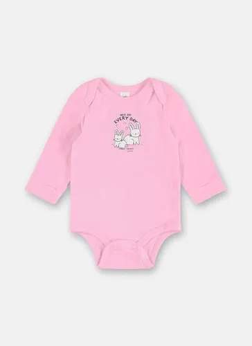 Body para Menina Bebê Manga Longa Rosa