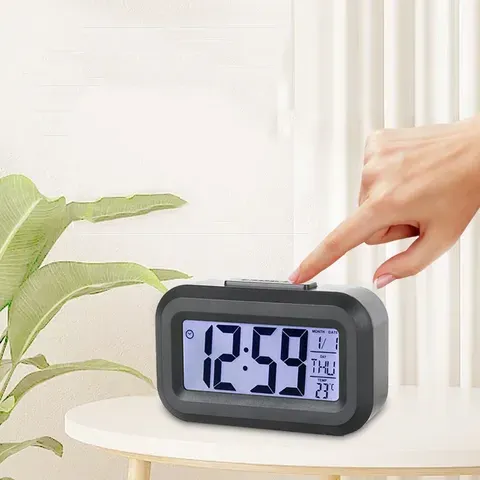 Mini Relógio Despertador Inteligente para Crianças, Gerenciador de Tempo para Estudantes, Relógio Eletrônico Silencioso de Mesa