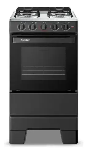 Fogão a Gás Mesa Inox e Forno 50L Limpa Fácil Esmaltec IDEAL POP F4ISP Cor Preto 4 bocas